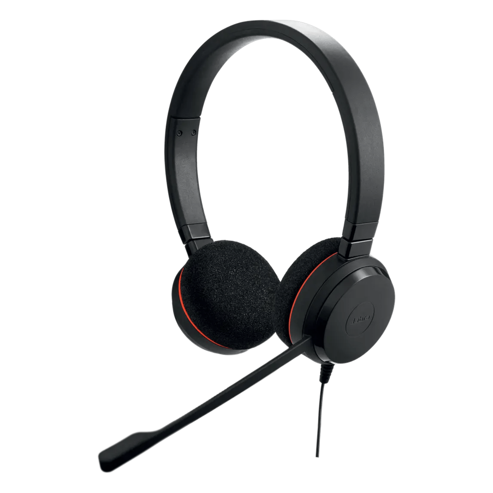 Jabra Evolve 20 DUO con Conexión USB C/A, Micrófono con Cancelación de Ruido de Ultima Generación, Configuración Plug and Play (4999-823-169)