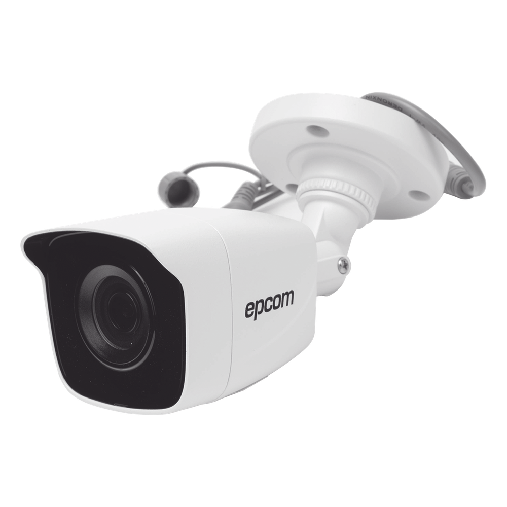 Bala TURBOHD 2 Megapíxeles (1080p) / METALICA / Gran Angular 103° / Lente 2.8 mm / IR EXIR Inteligente 20 mts / Exterior IP66 / TVI-AHD-CVI-CVBS