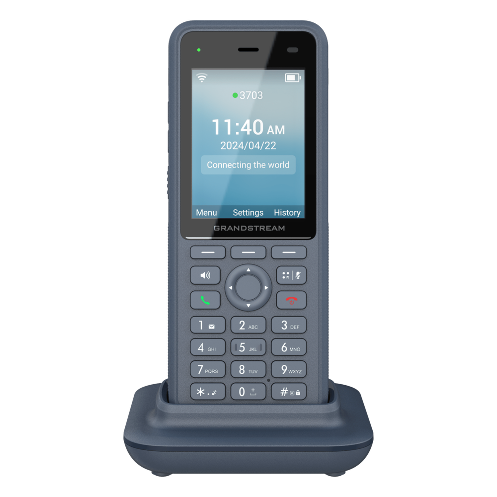 Teléfono IP Wi-Fi Inalámbrico WP836 / Wi-Fi 6 Doble Banda / IP69K Resistente a Exteriores / Batería 3000 mAh / 4 Conferencias / Bluetooth Integrado / USB Tipo C / Compatibilidad con Códec Opus HD