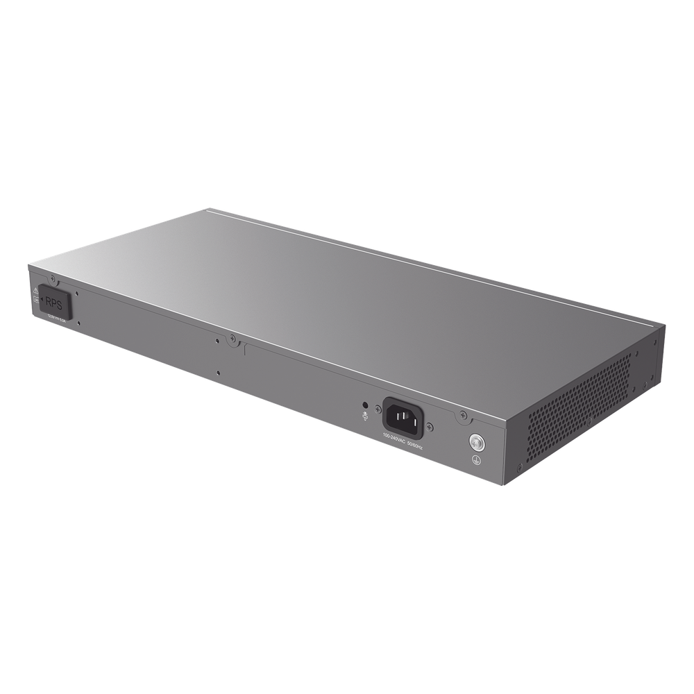 Switch Capa 3 Administrable / 24 puertos 10/100/1000 Mbps + 4 Puertos SFP+ de 10 Gigabits / Compatible con GWN Cloud.