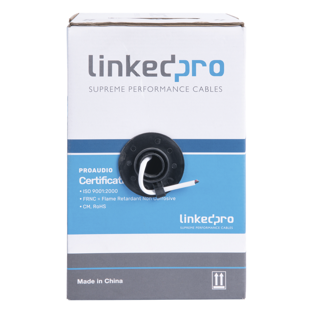 Cable para Audio Profesional de 2 Conductores Calibre 18 para Aplicaciones de Audio y Automatización Bobina de 152 Metros (500 Pies)