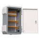 Gabinete de Acero Ventilado para Exterior 680 x 480 x 315 mm con Rieles DIN y 4 Placas Laterales para Montaje de Equipos por Fuera