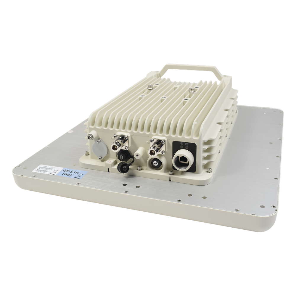 Punto de Acceso WiFi, PTP y PTMP Doble Banda Simultanea, Ideal Para Industria 4.0, Hasta 1.7 Km de Cobertura WiFi, Antena Sectorial MIMO 8x8 Integrada de 100° de Apertura en 2.4 GHz, MIMO 2x2 Conectorizado en 5 GHz.