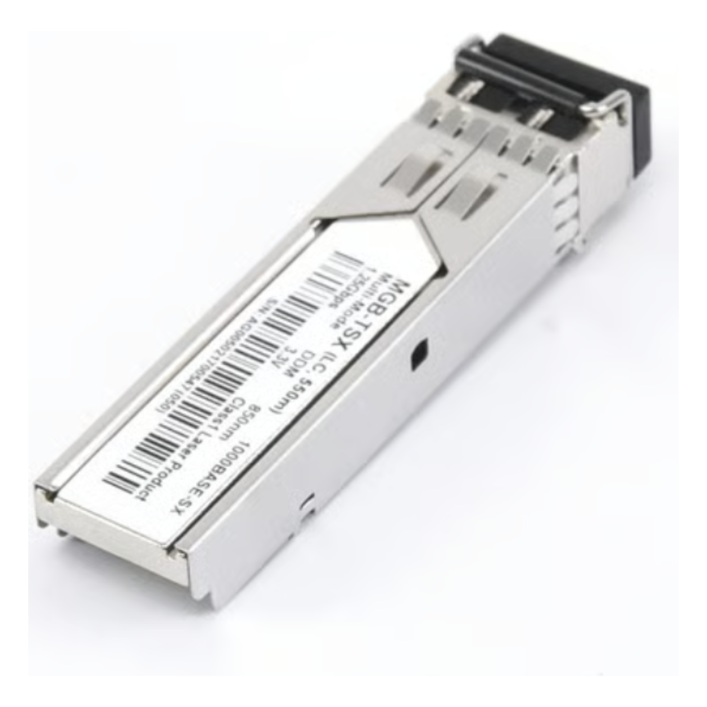Transceptor Industrial, Puerto SFP 1000Base SX, Para Fibra Multimodo, Conector LC, Hasta 550 m, Soporta Temperaturas de -40 a 75 °