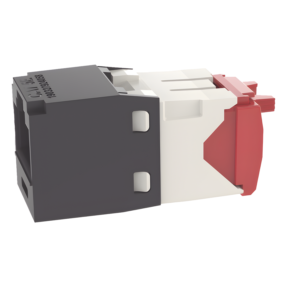 Conector Jack RJ45 Estilo TG, Mini-Com, Categoría 5e, de 8 Posiciones y 8 Cables, Color Negro