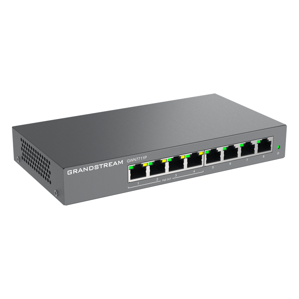 Switch de Red Administrable Capa 2 Lite / 8 Puertos Gigabit Ethernet / 4 Puertos PoE / VLAN / QoS / Snooping IGMP / Montaje en Pared y Escritorio / Compatible con GDMS