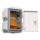 Gabinete de Acero Ventilado para Exterior 180 x 340 x 160 mm con Rieles DIN y 4 Placas Laterales para Montaje de Equipos por Fuera