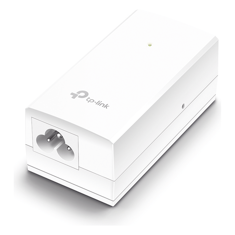 Inyector PoE Pasivo de 24V / 2 puerto 10/100/1000 Mbps / Plug and Play / Montaje en Pared
