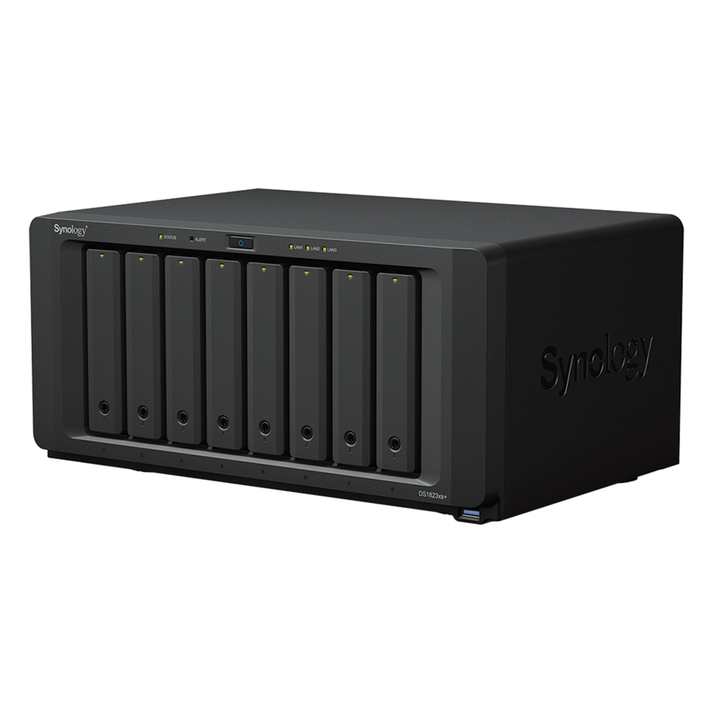 Servidor de Almacenamiento NAS Synology DiskStation DS1823xs+ | 8 Bahías | 144 TB Bruto | Expansión hasta 324 TB | 10GbE | RAID F1,0,1,5,6,10 | Caché SSD.
