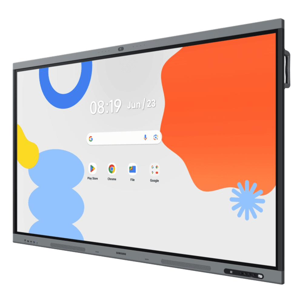 Pantalla Interactiva WAFX-P Series / 86" 4K UHD 3840x2160 / Android 15 EDLA Certified / Octa-core CPU / 48MP Camera / 8-Mic Array 10m / Dual 20W Speakers + Woofer / 50-Point IR Touch / Wi-Fi 6 / Bluetooth 5.0 / OPS Slot