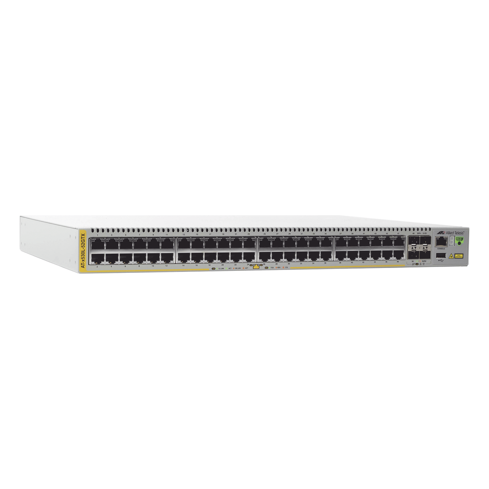 Switch PoE+ Stackeable Capa 3, 48 puertos 10/100/1000 Mbps + 4 puertos SFP+ 10 G, hasta 740 W, fuente redundante