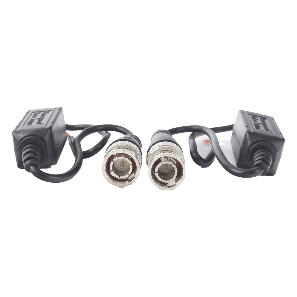 Kit de Transceptores (Baluns) para EXTERIOR TurboHD Hasta 4K HD-TVI / HD-CVI / AHD / CVBS / COAXITRON / AUDIO POR COAXITRON  / Menu OSD / CONECTORES 100% COBRE / Con Cable RF Blindado. Distancia de hasta 200 m en 4K. Calidad PREMIUM