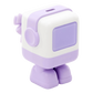 Cargador Mini GaNRobot 30W serie UNO | 1 USB-C de Carga Rápida | Tecnología GaN II | Multiprotocolo PD/QC/SCP/FCA | Carga Inteligente | Pantalla LED | Zapato Magnético Extraíble | Thermal Guard | Color Lila.