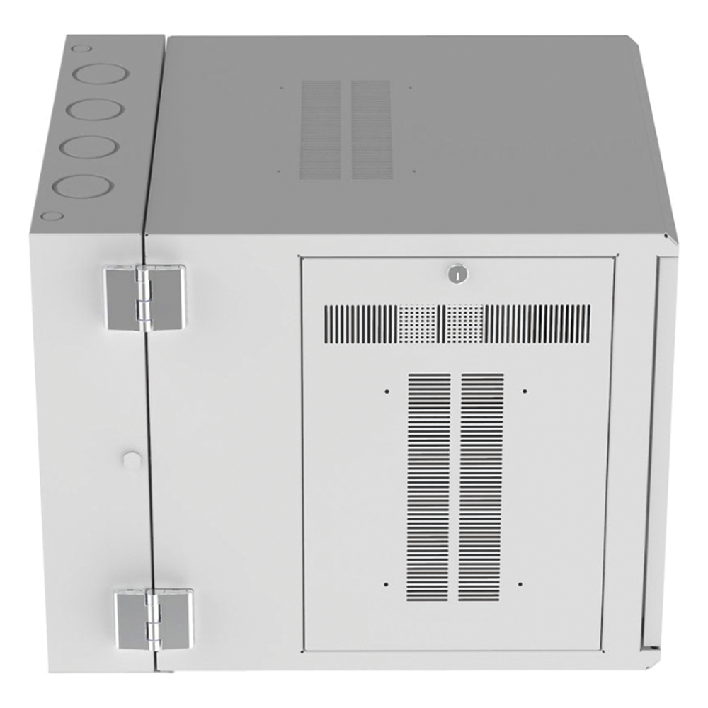 Gabinete PanZone de Montaje en Pared, de 19in, Puerta con Ventana de Seguridad, 12 UR, 762mm de Profundidad, Color Blanco
