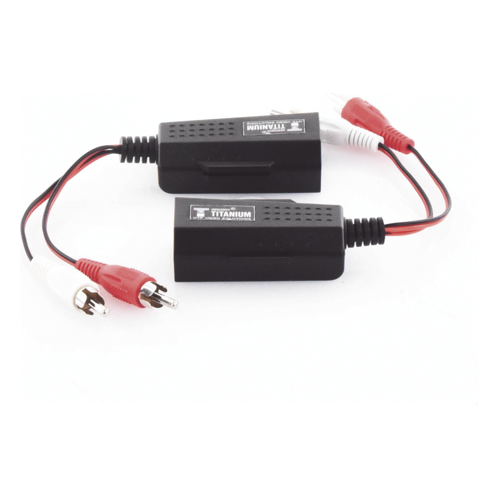 Balun Extensor de Audio Analogo Estereo RCA a RJ45 / Distancia 800 Metros (2625 Pies) / Cable CAT5-6 / Conector 100% Cobre / Protección TVS, Calidad Premium