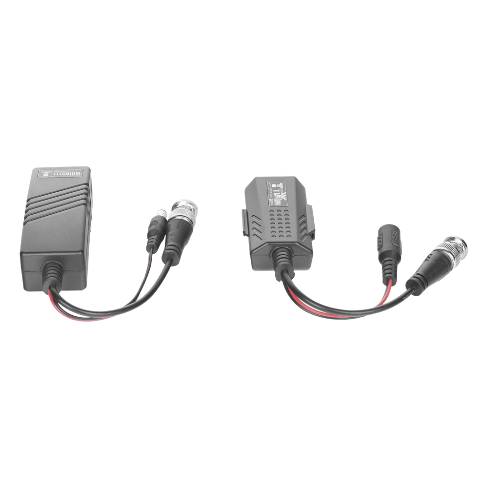 Kit de transceptores activos TURBO HD. Convierte 36/24 Vcc a 12 Vcc regulados, a través de cable  UTP Cat5e / 6. Transmision de 200 m (Revisar tabla de resoluciones )