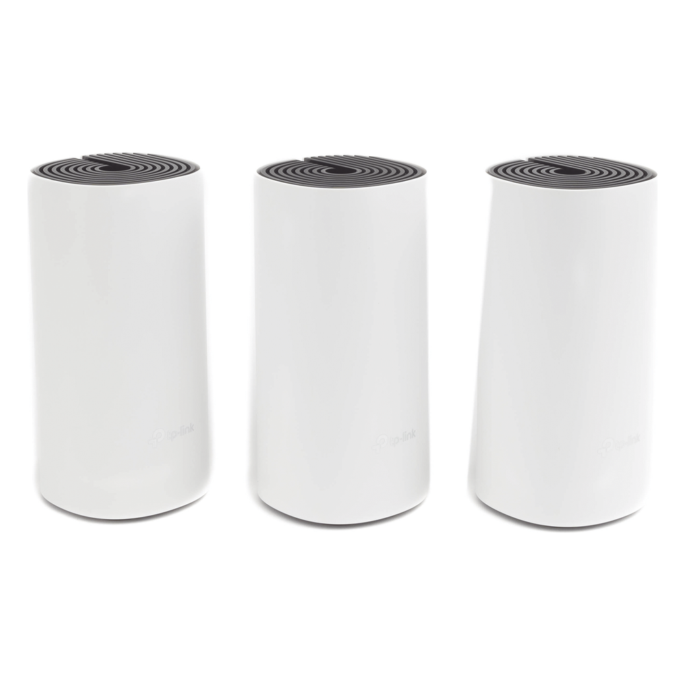 KIT 3 Routers Inalámbricos MESH Interior para Hogar / Doble Banda Wi-Fi 5 AC1200 Mbps / 2 Puerto Gigabit WAN/LAN / 2 Antenas Internas / Administración Mediante la App Deco (iOS, Android)