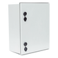 Gabinete de Poliéster IP65 Uso en Intemperie (400 x 500 x 200 mm) con Placa Trasera Interior de Plástico (Incluye Chapa y Llave).