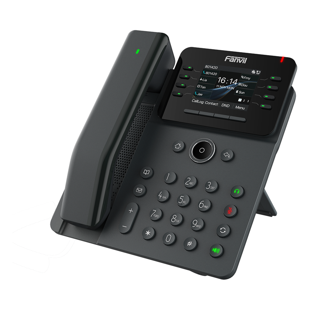 Teléfono IP / Handset Inalámbrico Bluetooth / 12 Líneas SIP / Pantalla IPS Táctil 2.8" HD / Conferencia 6 Vías / Puertos Gigabit / PoE 802.3af / OpenVPN / Hot Desking