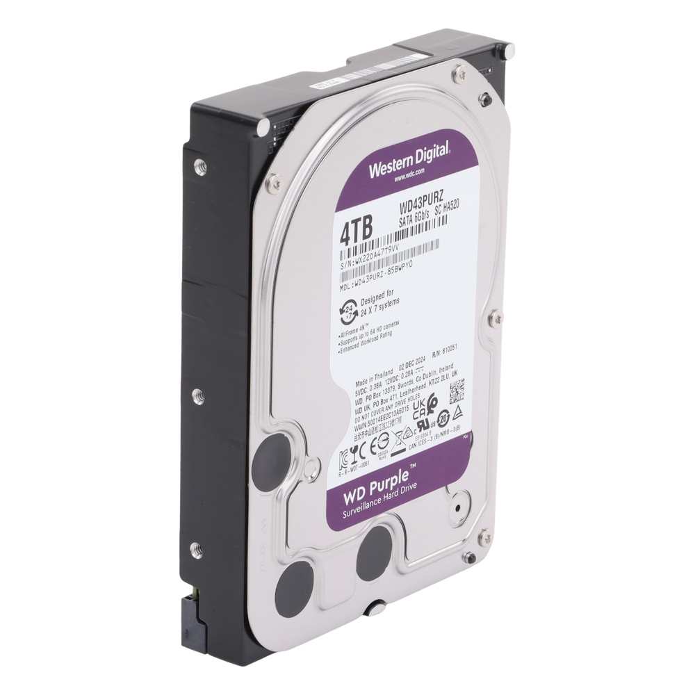 Disco Duro PURPLE de 4TB / 3 AÑOS DE GARANTÍA / Para Videovigilancia