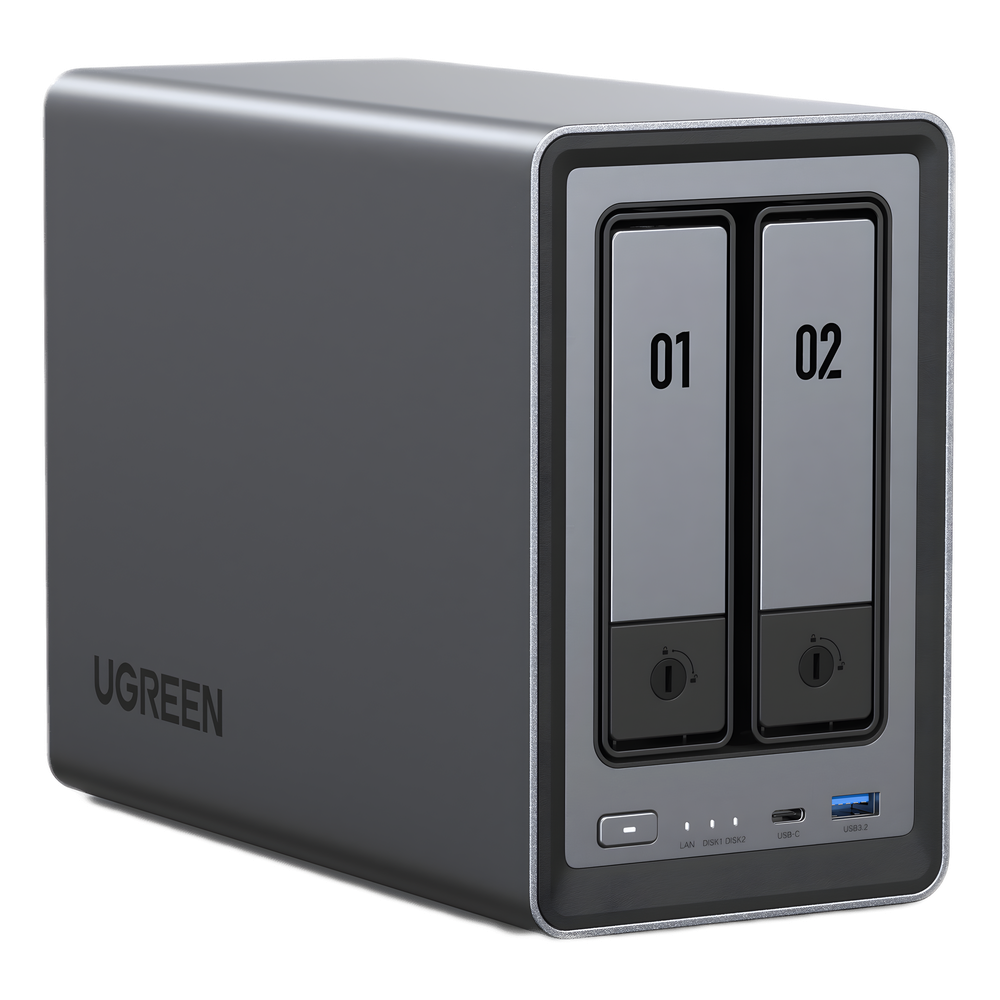 NASync DXP2800 | SO UGOS Pro |  Intel N100 12th Gen Intel® 4 Core™ | 2 Bahías SATA hasta 48TB | 2-Bahias (M.2 NVMe) hasta 16TB | 8GB DDR5 (Exp. a 16GB) | Ethernet 2.5G  | HDMI 4K | 2* USB2.0 | 1*USB 3.2Gen | 1* USB 3.2Gen2 | 1*USB-C 3.2Ge