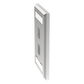 Placa de Pared Vertical, Salida Para 2 Puertos Keystone, Con Espacios Para Etiquetas, de Acero Inoxidable