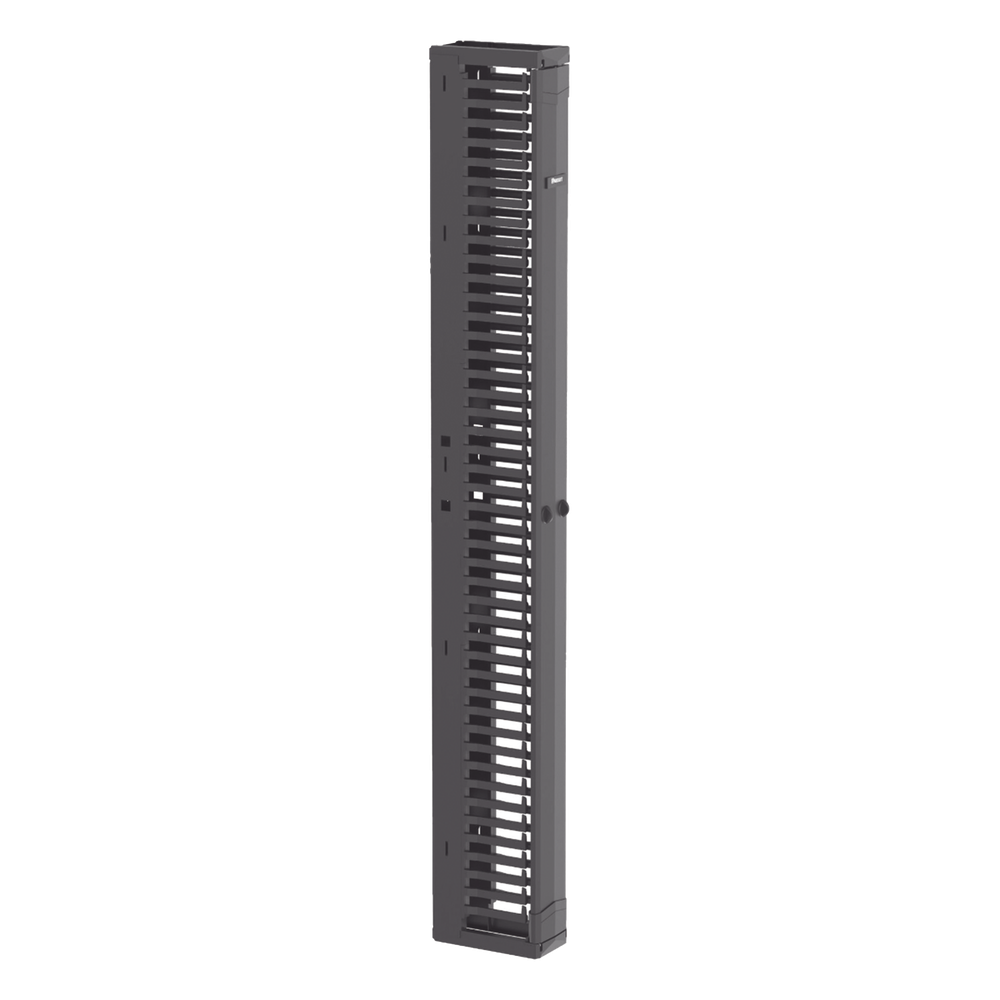 Organizador Vertical PatchRunner™, Sencillo (Solo Frontal), Para Rack Abierto de 45 Unidades, 6 in de Ancho, Color Negro
