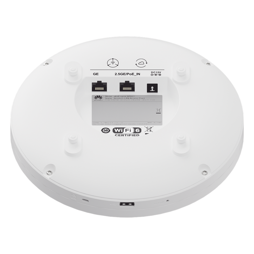 Punto de Aceso eKit Wi-Fi 6 de Alta Densidad / Hasta 1,536 Clientes / 6.5 Gbps / MU-MIMO / Triple Radio / 1 RJ45 2.5 Gbps + 1 RJ45 1 Gbps / Puerto USB / BLE / Antenna 20% más cobertura / Libre de licenciamiento