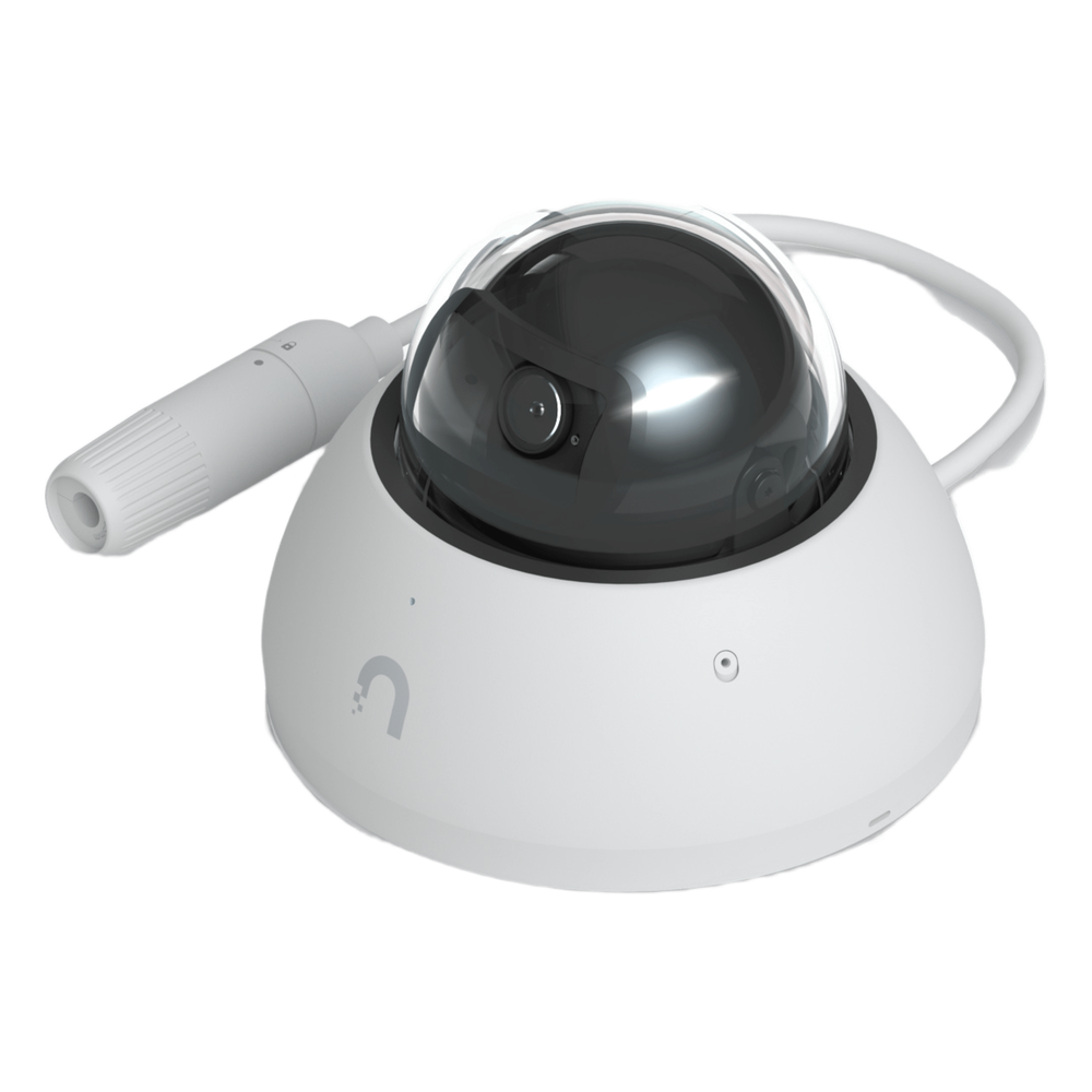 Cámara UniFi Protect G5 AI Dome Blanco, Para Interior o Exterior, 4K (8MPX), Ángulo 109.9°. Visión Nocturna IR Hasta 40m, Detecciones Inteligentes de Rostros y Placas, Audio Bidireccional, Protección IP66, Anti-Vandalismo