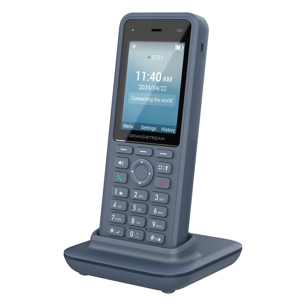 Teléfono IP Wi-Fi Inalámbrico WP836 / Wi-Fi 6 Doble Banda / IP69K Resistente a Exteriores / Batería 3000 mAh / 4 Conferencias / Bluetooth Integrado / USB Tipo C / Compatibilidad con Códec Opus HD