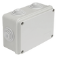 Caja Estanca de PVC Para Derivación y Conexión, 6 Entradas, Tapa Atornillada, 120x80x50 mm (Área interna), Uso Exterior IP55, Material que no Propaga el Fuego y Libre de Hálogenos