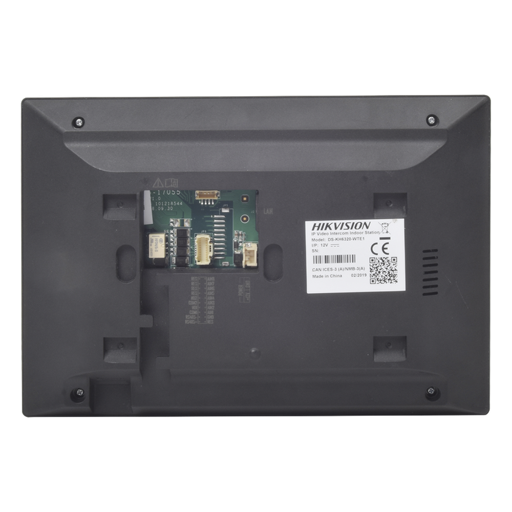 Monitor Hibrido IP WiFi Touch Screen 7" para DS-KIS303P / Vídeo en Vivo / PoE Estándar / Apertura Remota / Llamada Entre Monitores / Audio de dos vías / Policarbonato