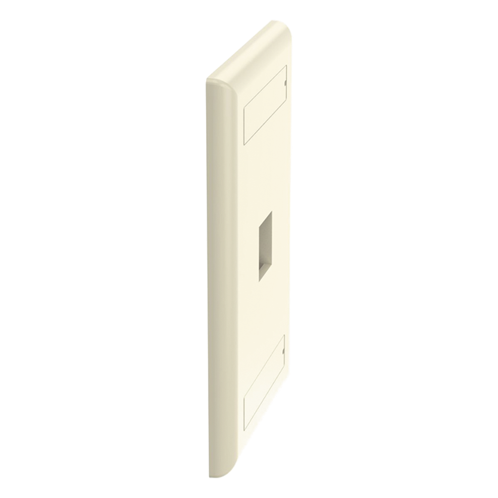 Placa de Pared Vertical, Salida Para 1 Puerto Keystone, Con Espacios Para Etiquetas, Color Marfil