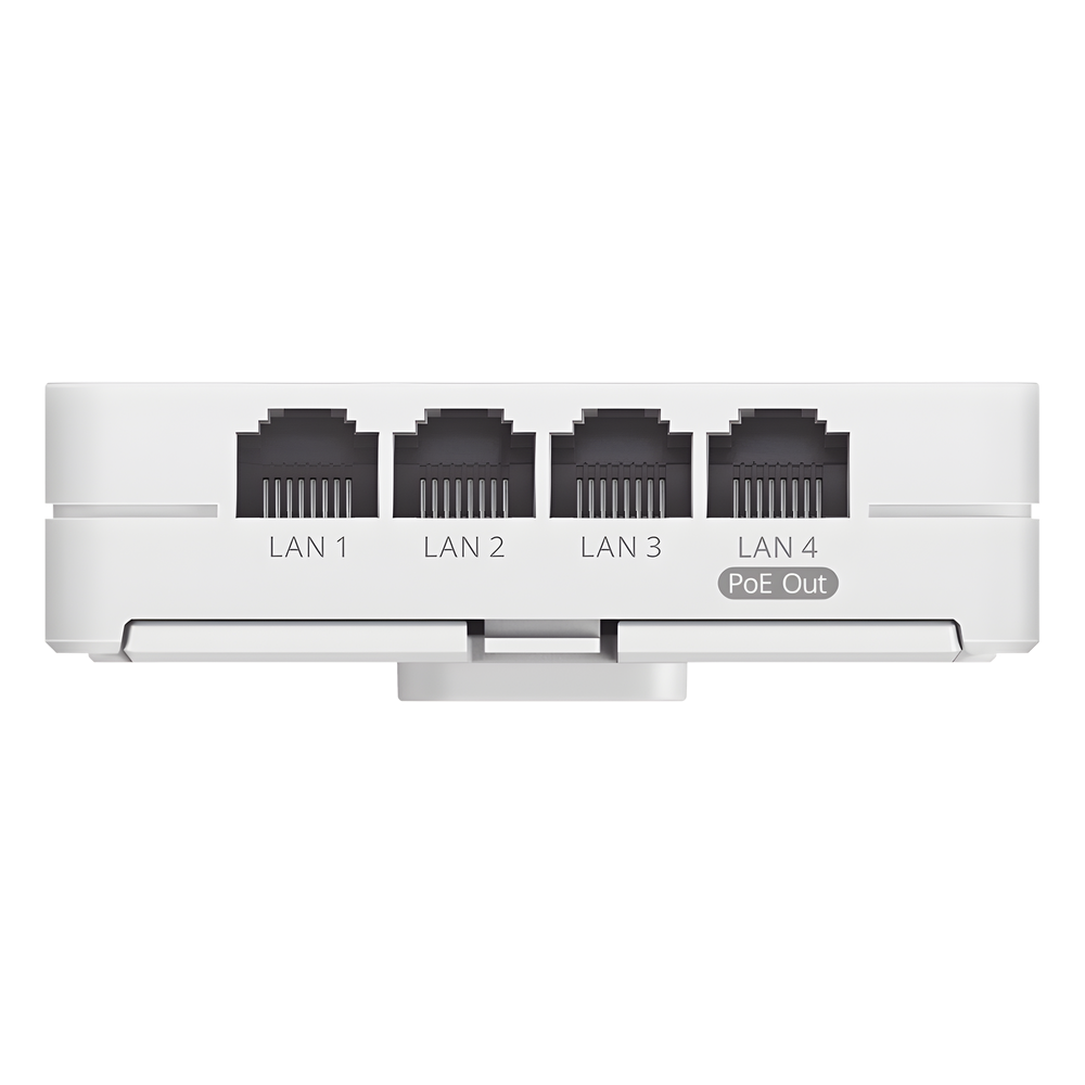 Punto de Acceso Mesh Wi-Fi 7 para interior en pared, hasta 512 usuarios ideal para Hotelería u Oficina.