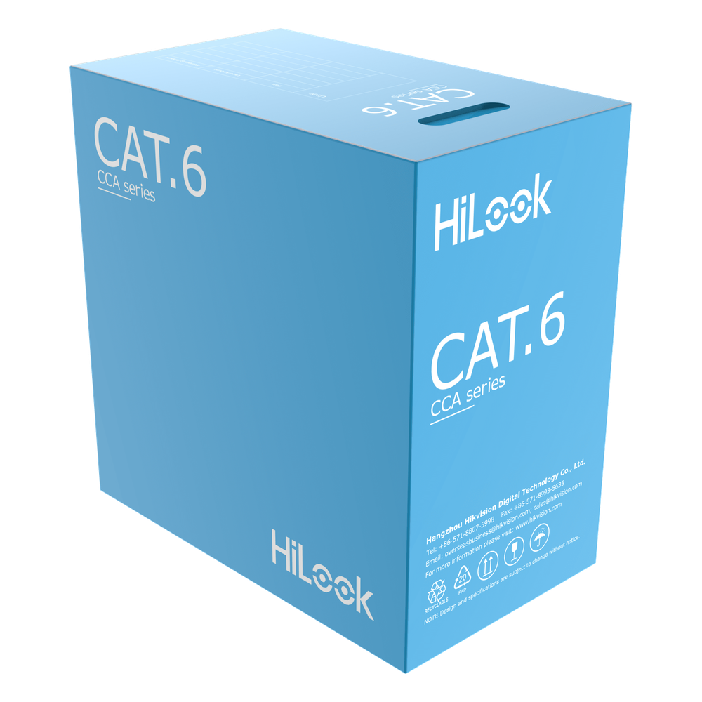 Cable de Red UTP Cat6 / 23 AWG / Cumple ANSI-TIA-568.2-D / RoHS 2.0 / CPR Fca / Longitud 305 Metros (1000 Pies) / PVC Blanco / Resistencia a la Tracción y Compresión / Operación -20°C a 70°C / Interior