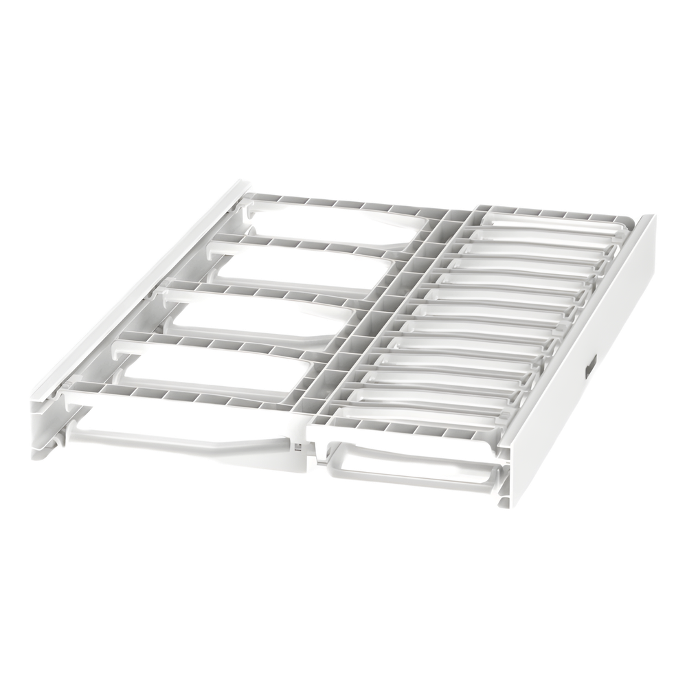 Organizador de Cables Horizontal NetManager de Alta Densidad, Doble (Frontal y Posterior), Para Rack de 19in, 1UR, Color Blanco