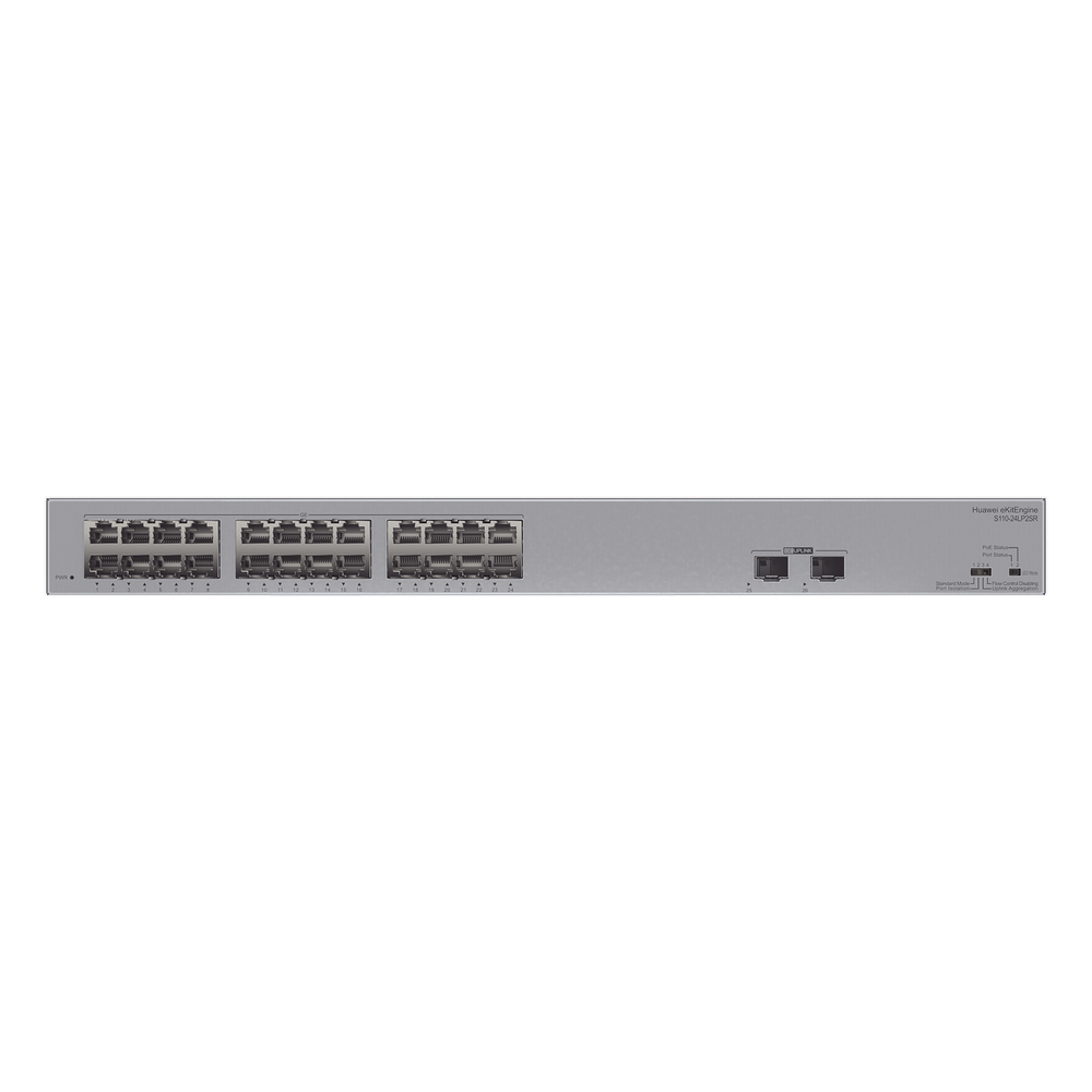 Switch Gigabit No Administrable PoE / 24 puertos 10/100/1000 Mbps (PoE) / 2 Puertos SFP Uplink / 124W