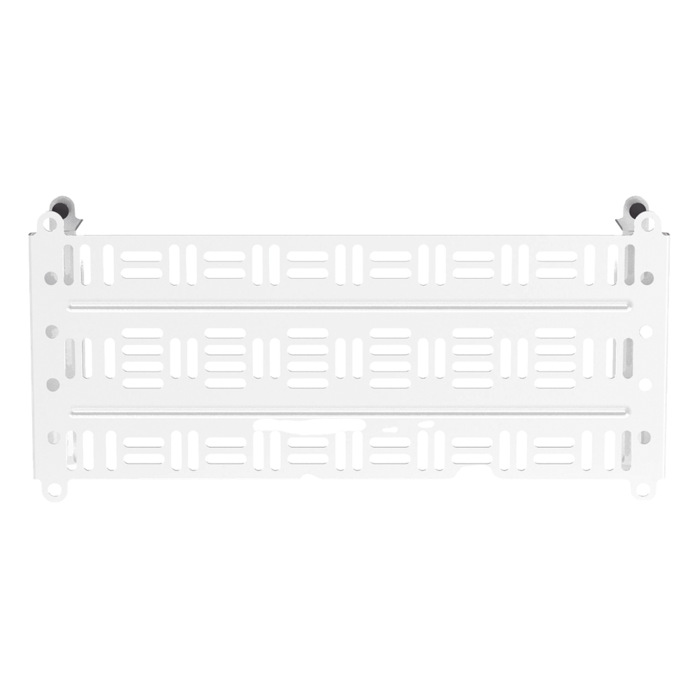 Accesorio Para Montaje de Equipos o Dispositivos en Gabinetes Multipropósito, de Instalación a Presión, de Acero, Color Blanco