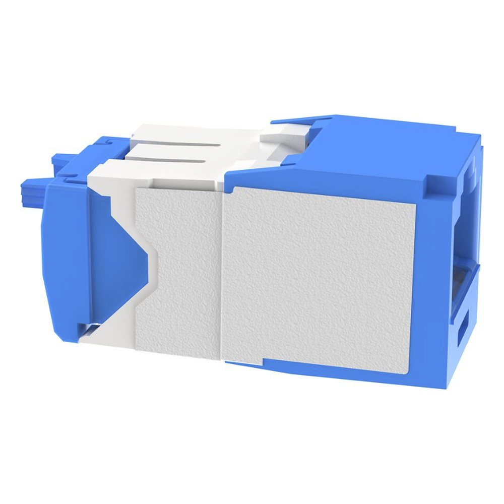 Conector Jack RJ45 Estilo TG, Mini-Com, Categoría 6A, Con Gel Resistente a la Corrosión, de 8 Posiciones y 8 Cables, Color Azul