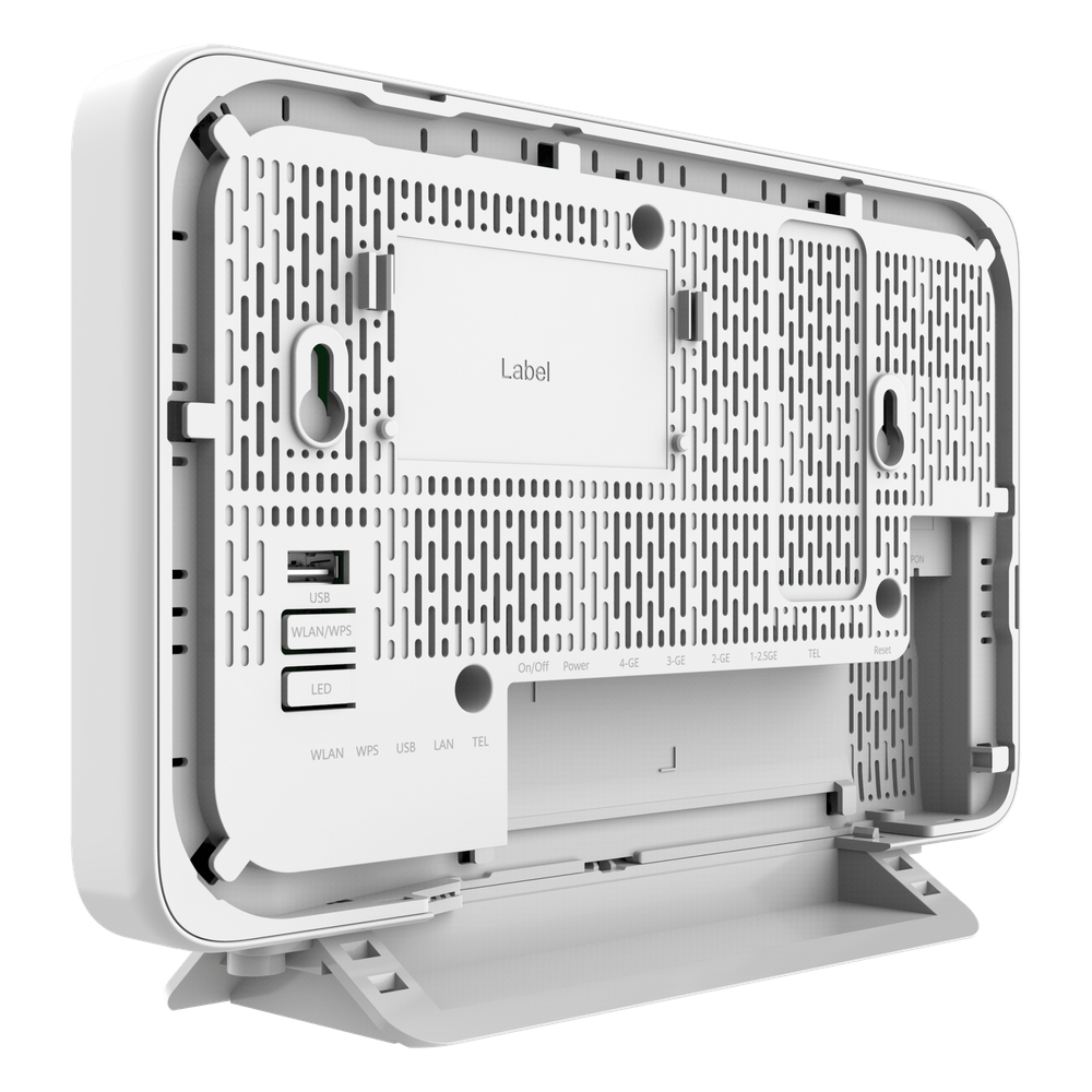 ONT XGS-PON / Wi-Fi 7 / 1x2.5GE + 3xGE + 1xPOTS + 1xUSB 2.0 / 2×2 MIMO 5 dBi / 4096 QAM 160 MHz / MLO Multi-RU / Smart O&M