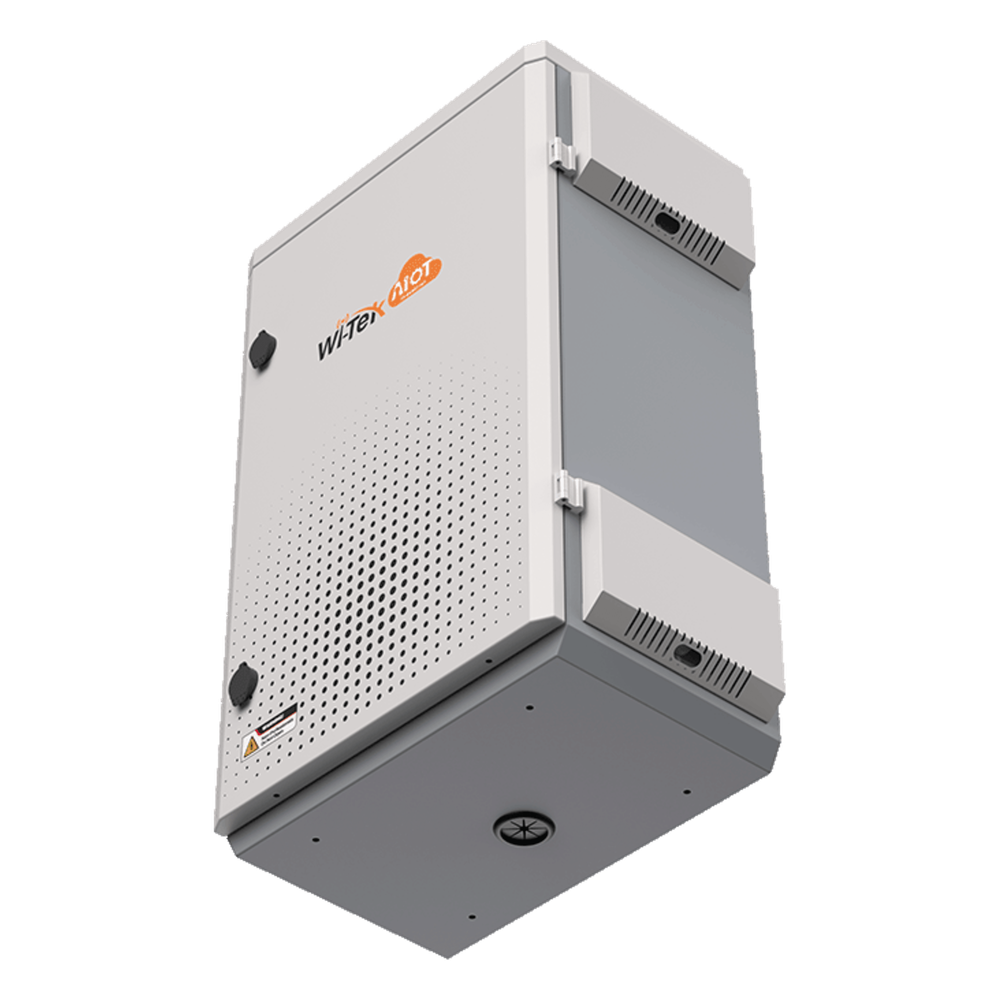 Gabinete de Acero Ventilado para Exterior 380 x 660 x 240 mm con Rieles DIN y 4 Placas Laterales para Montaje de Equipos por Fuera
