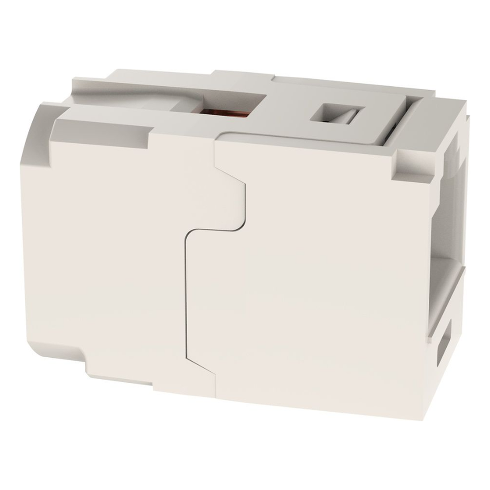 Módulo Acoplador RJ45 a RJ45, Mini-Com, Categoría 6, Color Blanco Mate