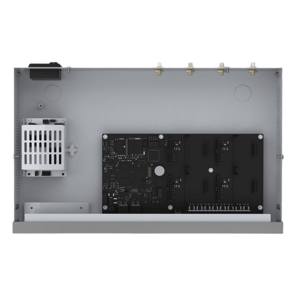 Conmutador IP PBX Enterprise / 50 Extensiones / 25 Llamadas Simultáneas / Hasta 8 Puertos FXO/FXS / Call Center Integrado / Omnicanal WhatsApp, Facebook y SMS / Transcripción y Resumen IA / Linkus UC