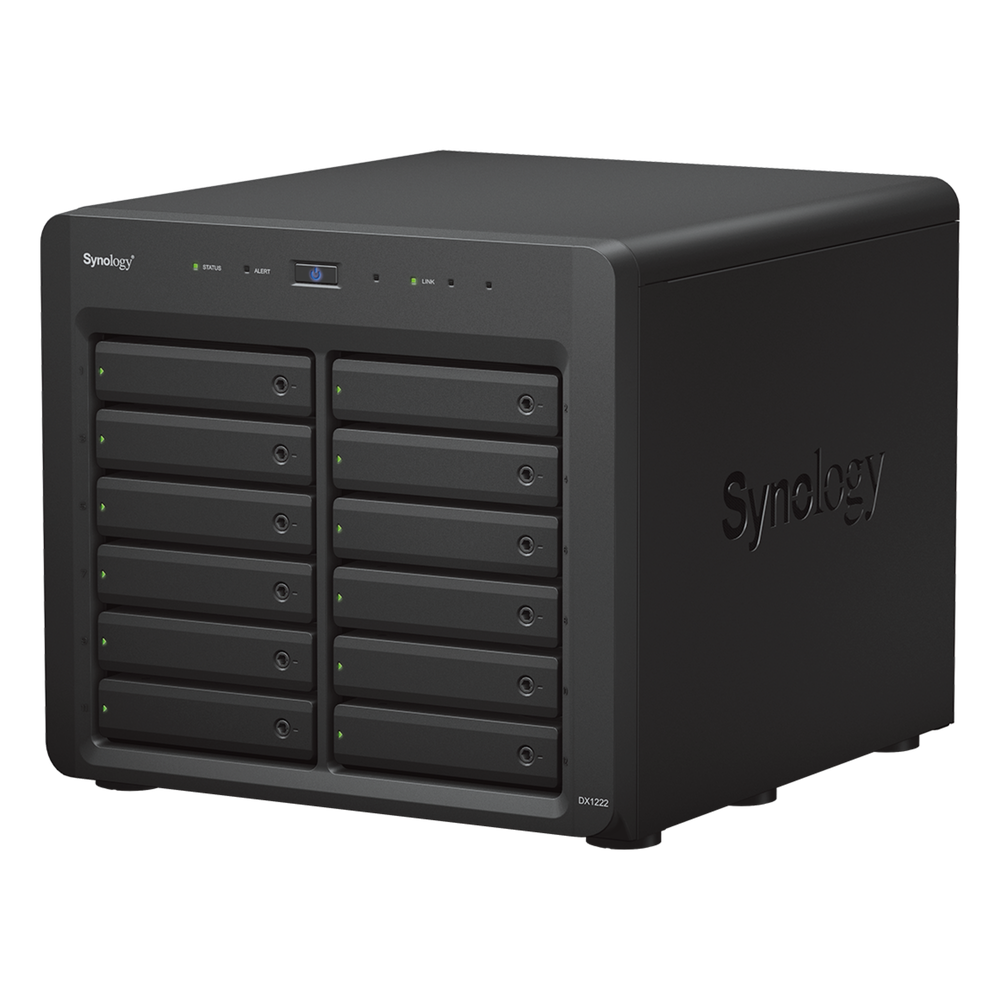 Unidad de Expansión Synology DX1222 | 12 Bahías para HDD/SSD SATA 3.5" o 2.5" | Intercambio en Caliente | Puerto Mini-SAS HD | Garantía de 5 Años.
