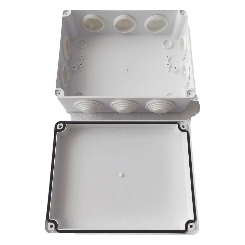Caja de Derivación-Conexión para Exterior IP65 con 10 Entradas / 200 x 155 x 80 mm / Sellado Seguro con Empaque + 4 Tornillos / Resiste Agua, Polvo y Sol Directo