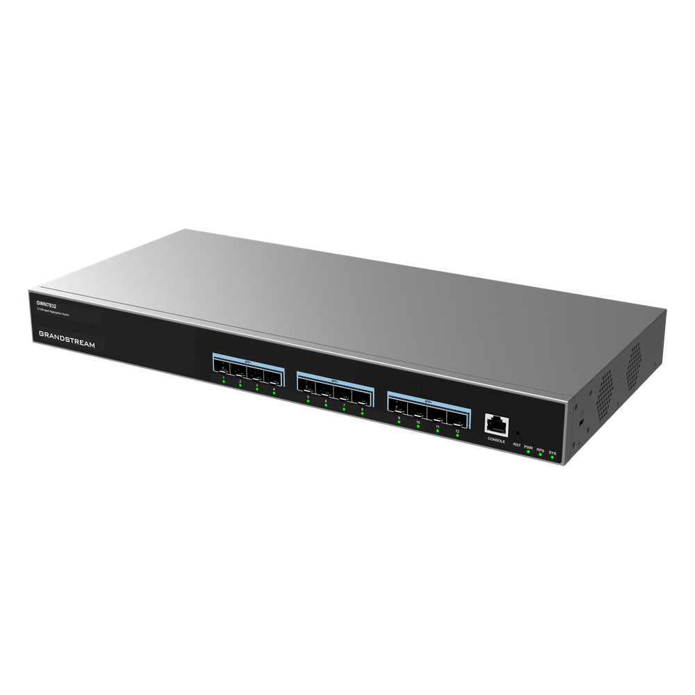 Switch de Agregación Capa 3 / 12 Puertos 10Gigabit SFP+ / QoS Integrada / Soporte IPv6 e IPv4 / Seguridad Avanzada / Stacking /