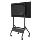 Carro Móvil para Pantalla Plana / 43" a 75"+ Displays / Altura Ajustable 49.8"-65.8" (126.5-167.1 cm) / Capacidad 150 lb (68 kg) / 4 Ruedas Dobles 4" (102 mm) / Gestión de Cableado Interno / Estructura Tubular / Incl