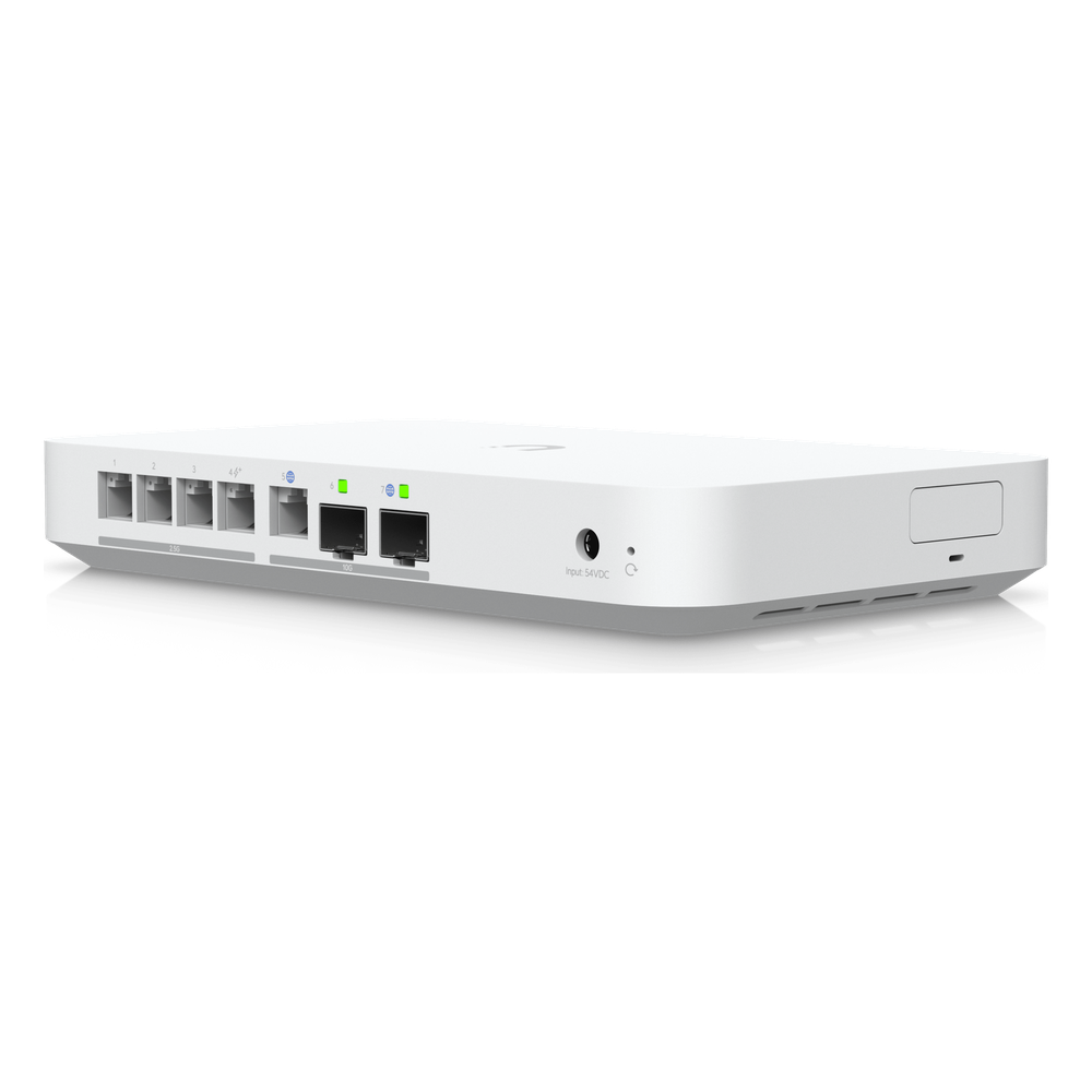 UCG Fiber Cloud Gateway de 10G de Escritorio con Switch Integrado de 4 Puertos 2.5 GbE y 1 Puerto 10G SFP+, Compatibilidad Total con Full Stack UniFi