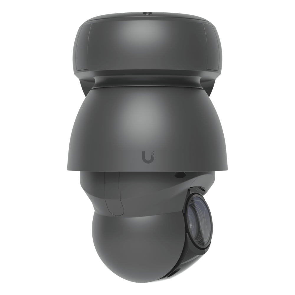 Cámara UniFi Protect PTZ AI Industrial Color Negro, 4K (8MPX), Zoom Óptico 22x, Visión Nocturna IR 100 m, Reconocimiento Facial y Placas, Protección IP66, Movimiento 360°, PoE++