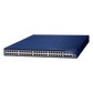Switch Administrable Stacking Capa 3, 48 Puertos PoE Gigabit 802.3at, 6 Puertos SFP de 10 G, Entrada de Alimentación Redundante de 55 V cc.
